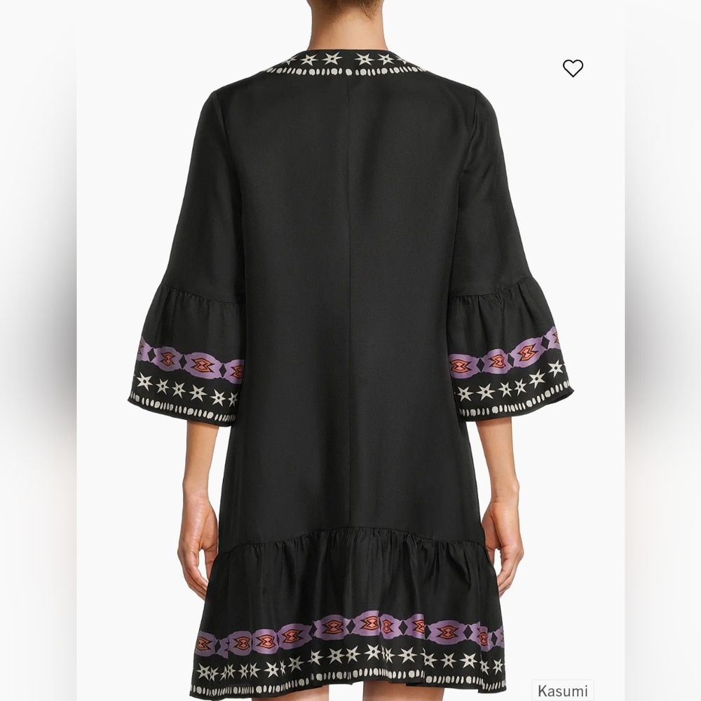 NWT Johnny Was Bell-Sleeved Mini Dress - L - Picture 3 of 3